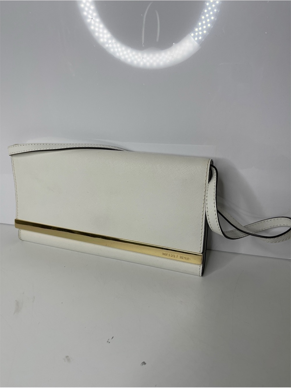 Michael Kors Leather Lana Clutch/Shoulder Purse